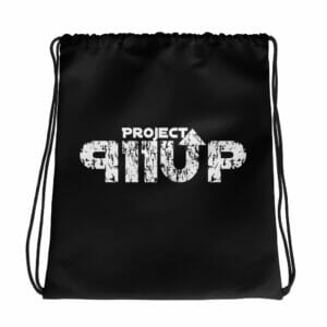 Drawstring bag in Black
