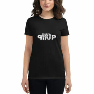 Women's short sleeve t-shirt with White Logo